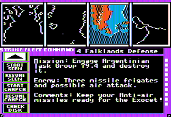 Strike Fleet screenshot 2 for Amiga